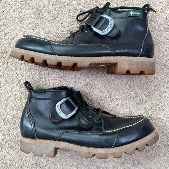 Eastland Buckle Strap Chukka Boots Men 13 Black Leather Engineer Lug Sole Vibram main image 10